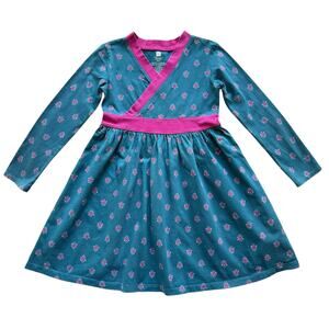 Tea Collection Floral Wrap Neck Dress Size 6